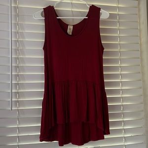 Burgundy tank top